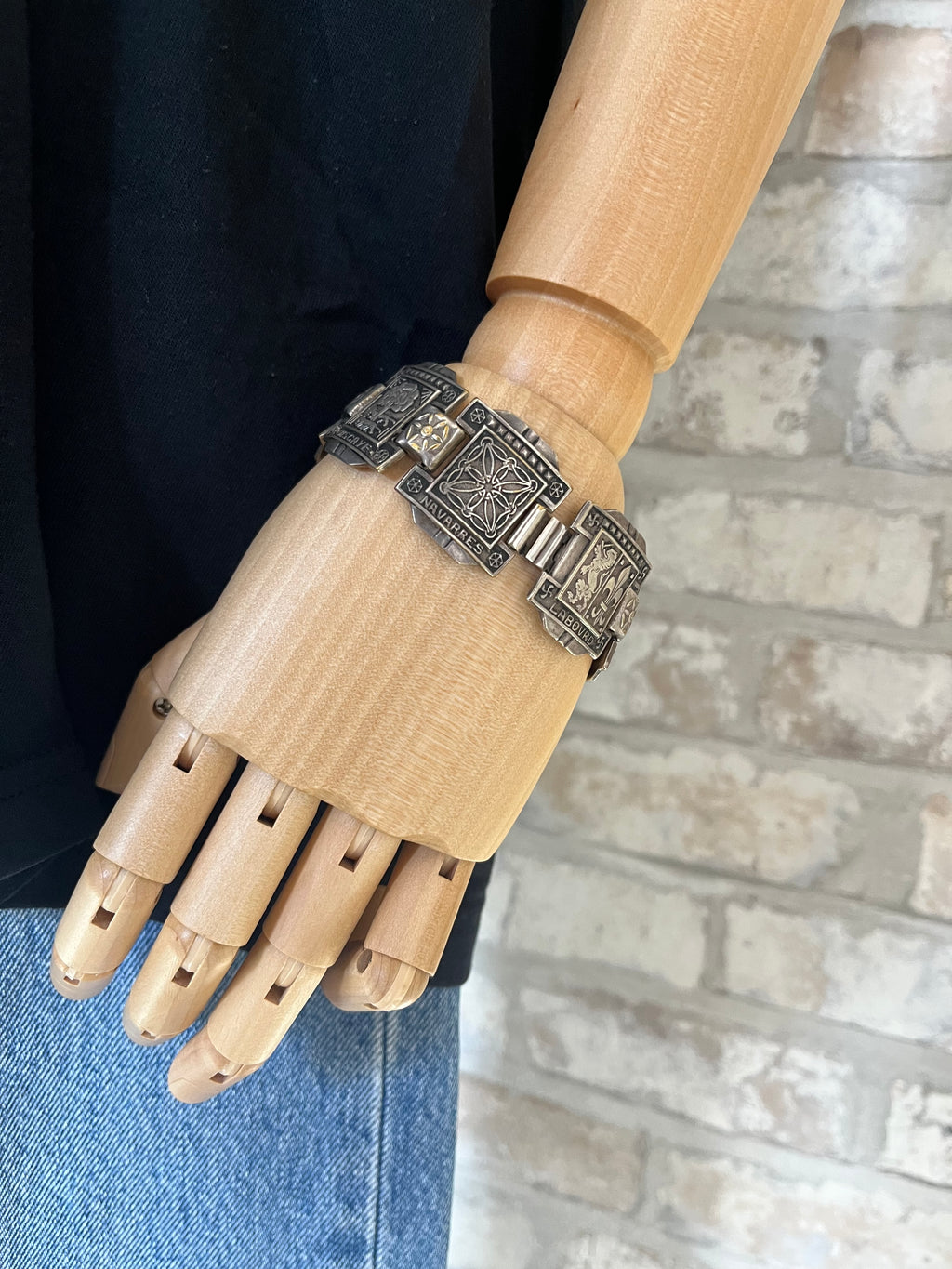 Bracelet Vintage Zazpiak Bat - Les Sept font Un | Bijou Traditionnel Basque