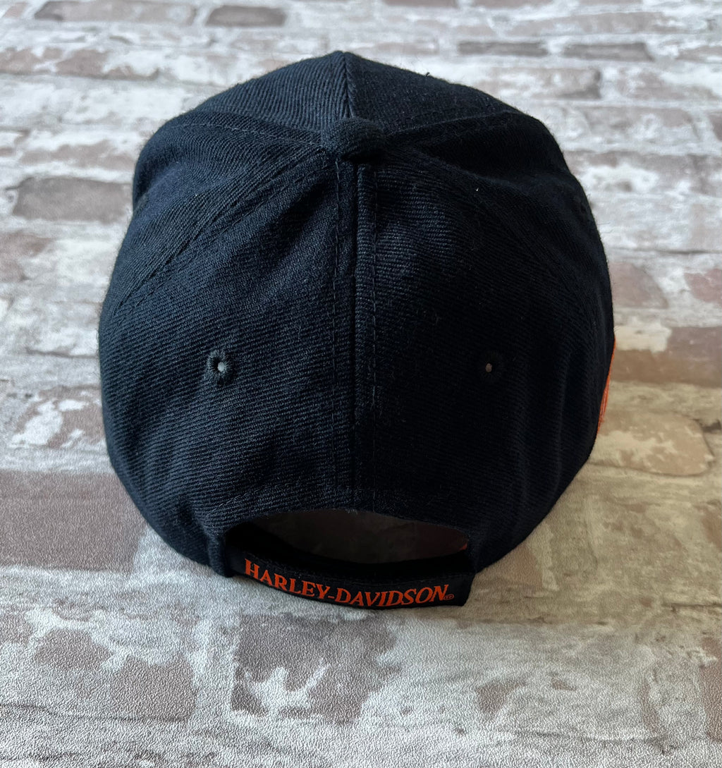 Casquette Vintage | Harley Davidson | Logo Bar & Shiel 3D | Coupe A-Frame & Velcro | USA / arrière bis