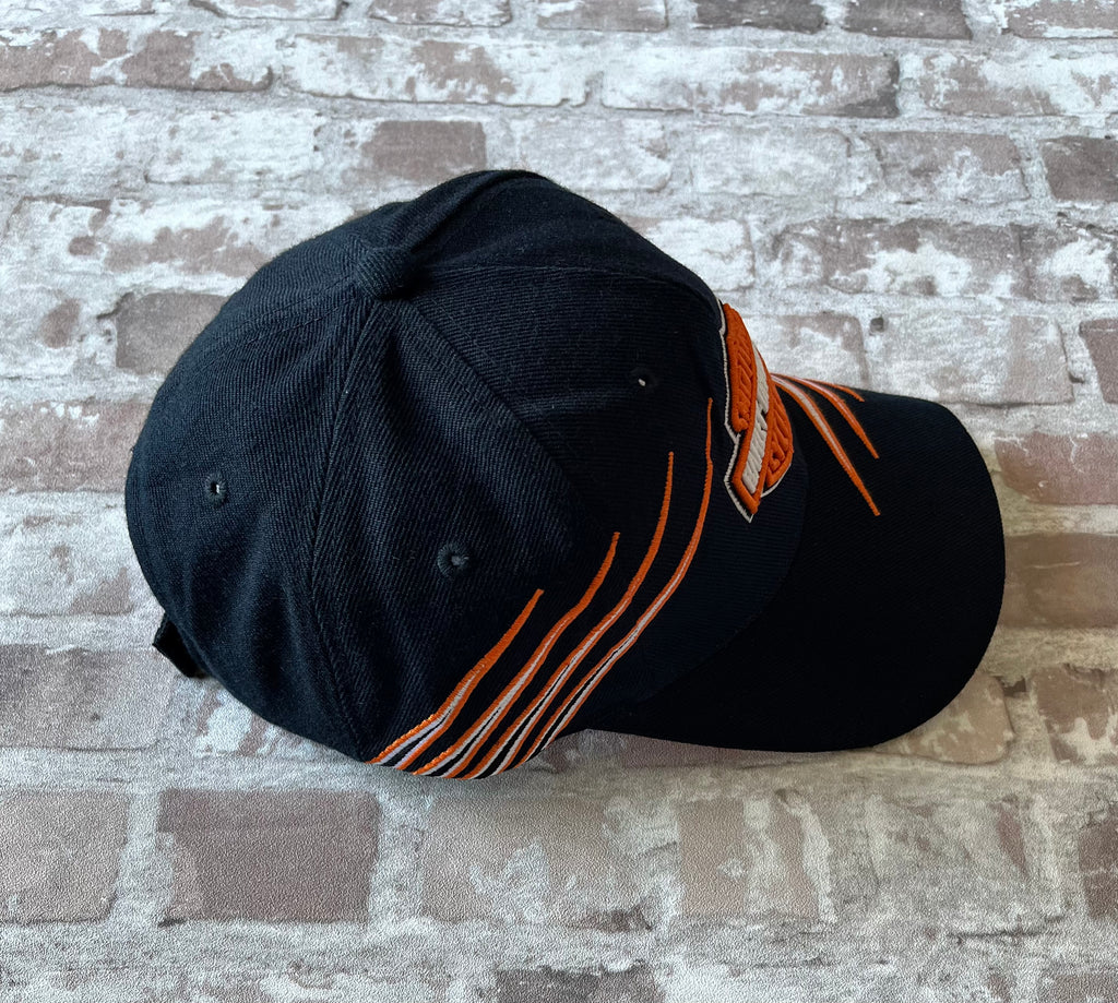 Casquette Vintage | Harley Davidson | Logo Bar & Shiel 3D | Coupe A-Frame & Velcro | USA / profil