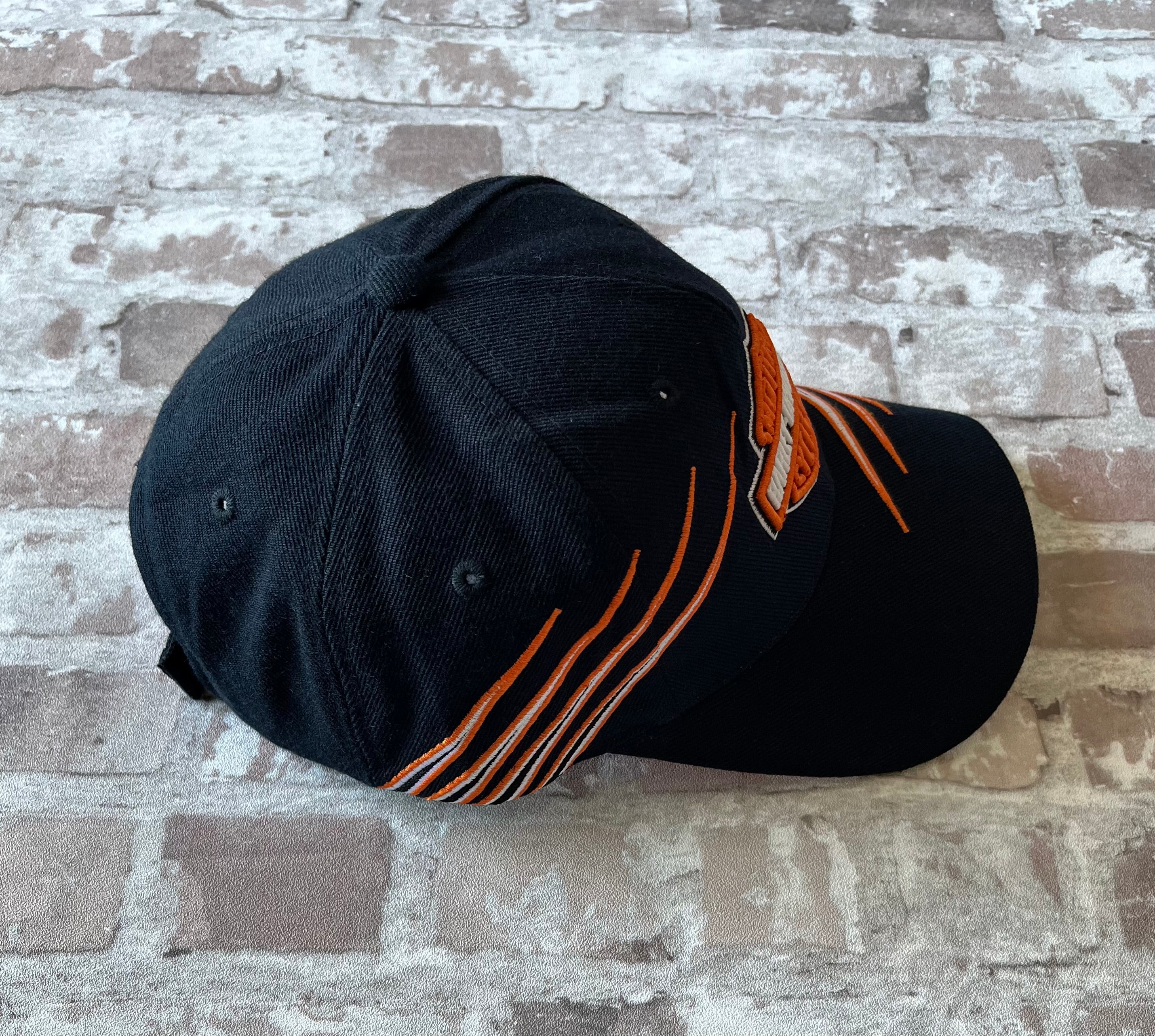 Casquette Vintage | Harley Davidson | Logo Bar & Shiel 3D | Coupe A-Frame & Velcro | USA / profil