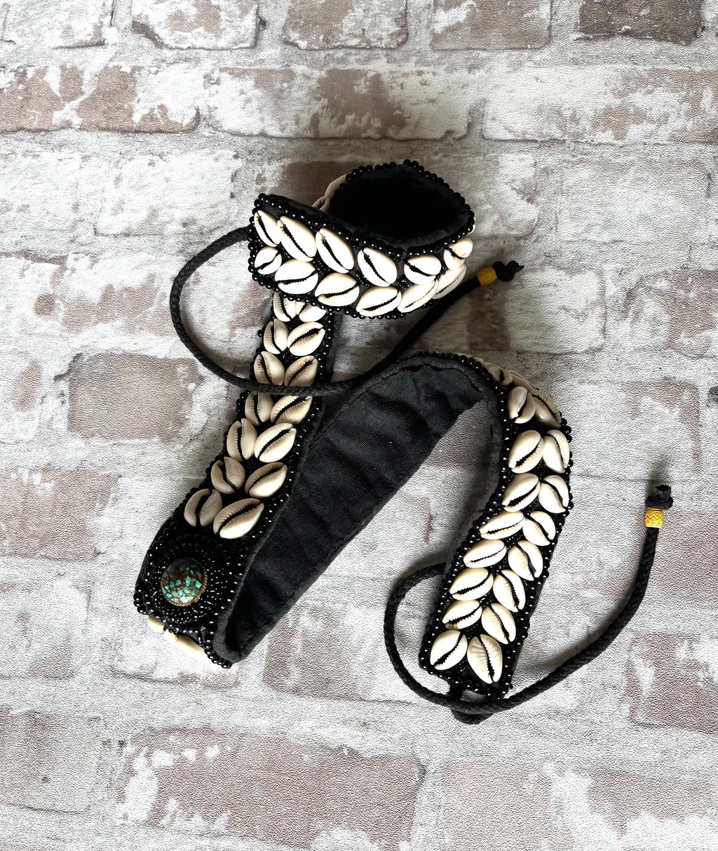 Ceinture Bijou Artisanale Cauris & Perles | Style Boho-Chic Vintage /détails