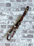 Ceinture Vintage | Fossil | Cuir Tressé Brun Cognac | Style Boho & Western