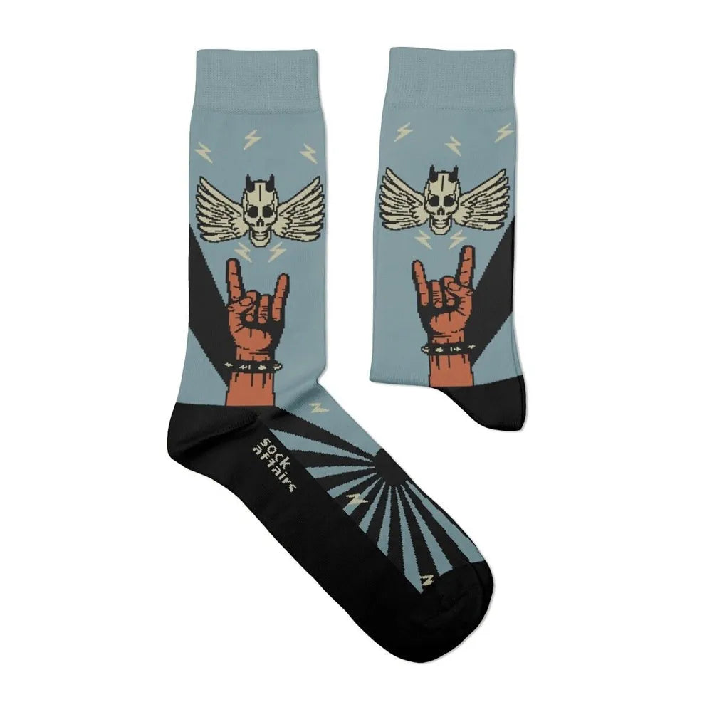 Chaussettes Flying Skull Metal - Taille 41-46 FR  | Sock Affairs - Produits Neufs