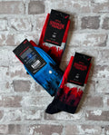 Chaussettes Stranger Things Upside Down  | Pointures 36-40 | Sock Affairs - Produits Neufs - à plat - empilées