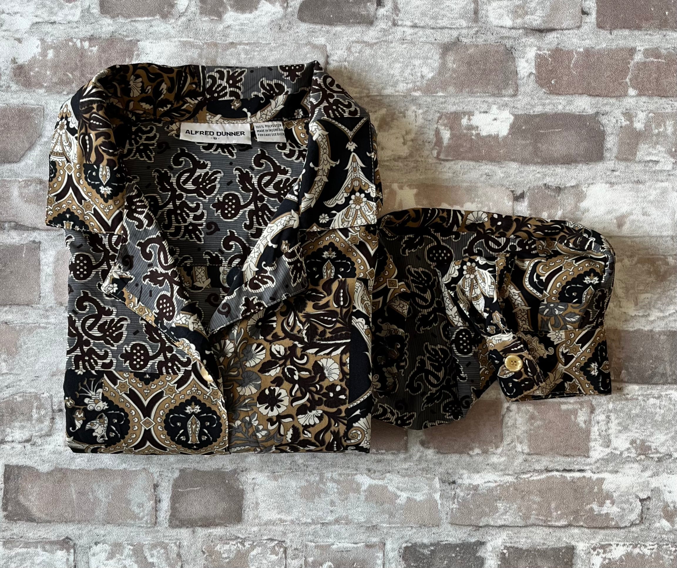 Chemise Vintage 90s | Alfred Dunner | Imprimé Patchwork Paisley & Baroque | USA