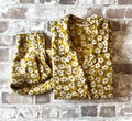 Chemise Vintage | Monde d'Amour | Imprimé Floral Jaune Moutarde | Japon