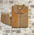 Chemise Vintage | Ocre à Motifs Graphiques | Shinshifu | Japon