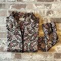 Chemise Vintage | Paisley Chic | Esprit Italien Florence | Rouge Noir & Beige | Covington | USA