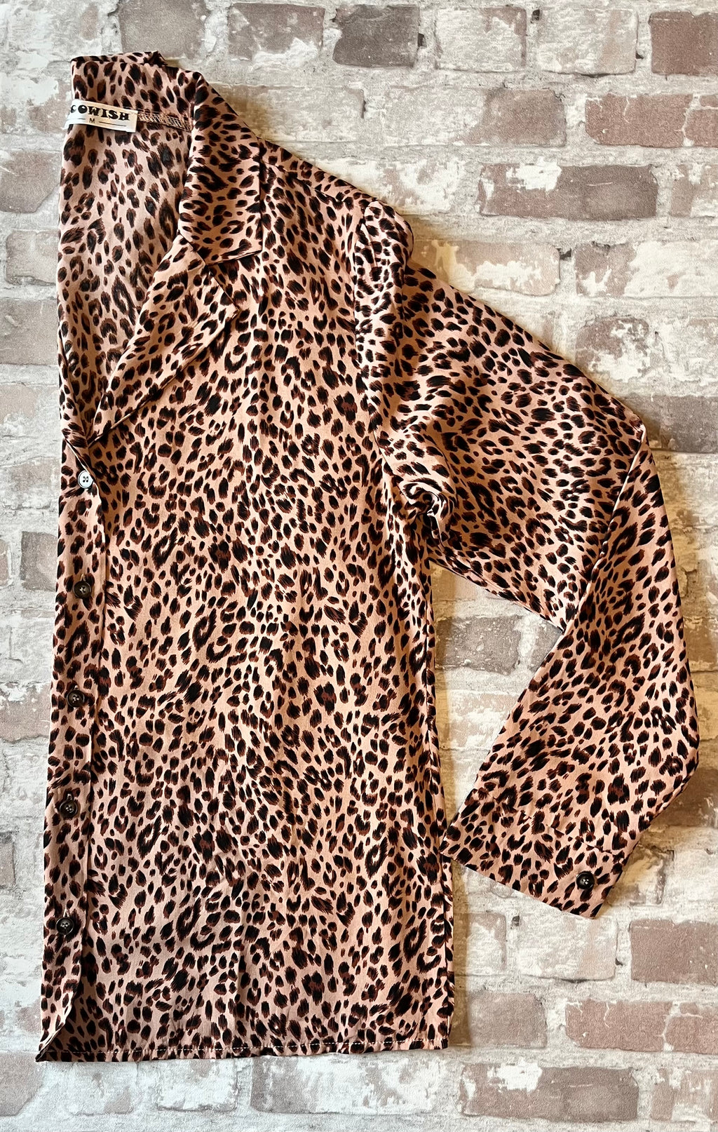 Chemise Fluide | Imprimé Léopard Dusty Pink Fauve | Style Vintage & Moderne | Ecowish / profil