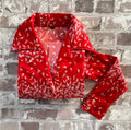 Chemise Vintage Japonaise 70s | Rouge à motif Graphique & Col Pelle à Tarte | S FR - Grade B