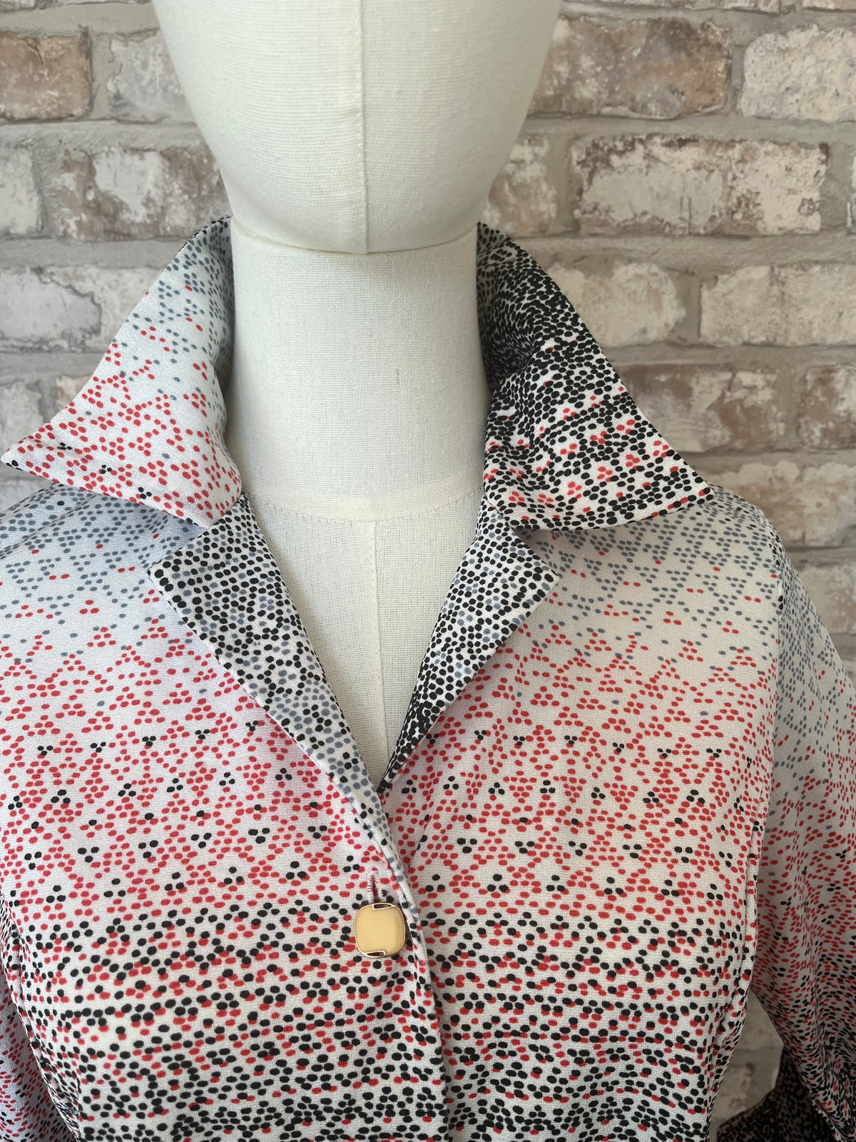 Chemise Vintage | Imprimé Pointilliste 70s | 36/38 FR - Grade B