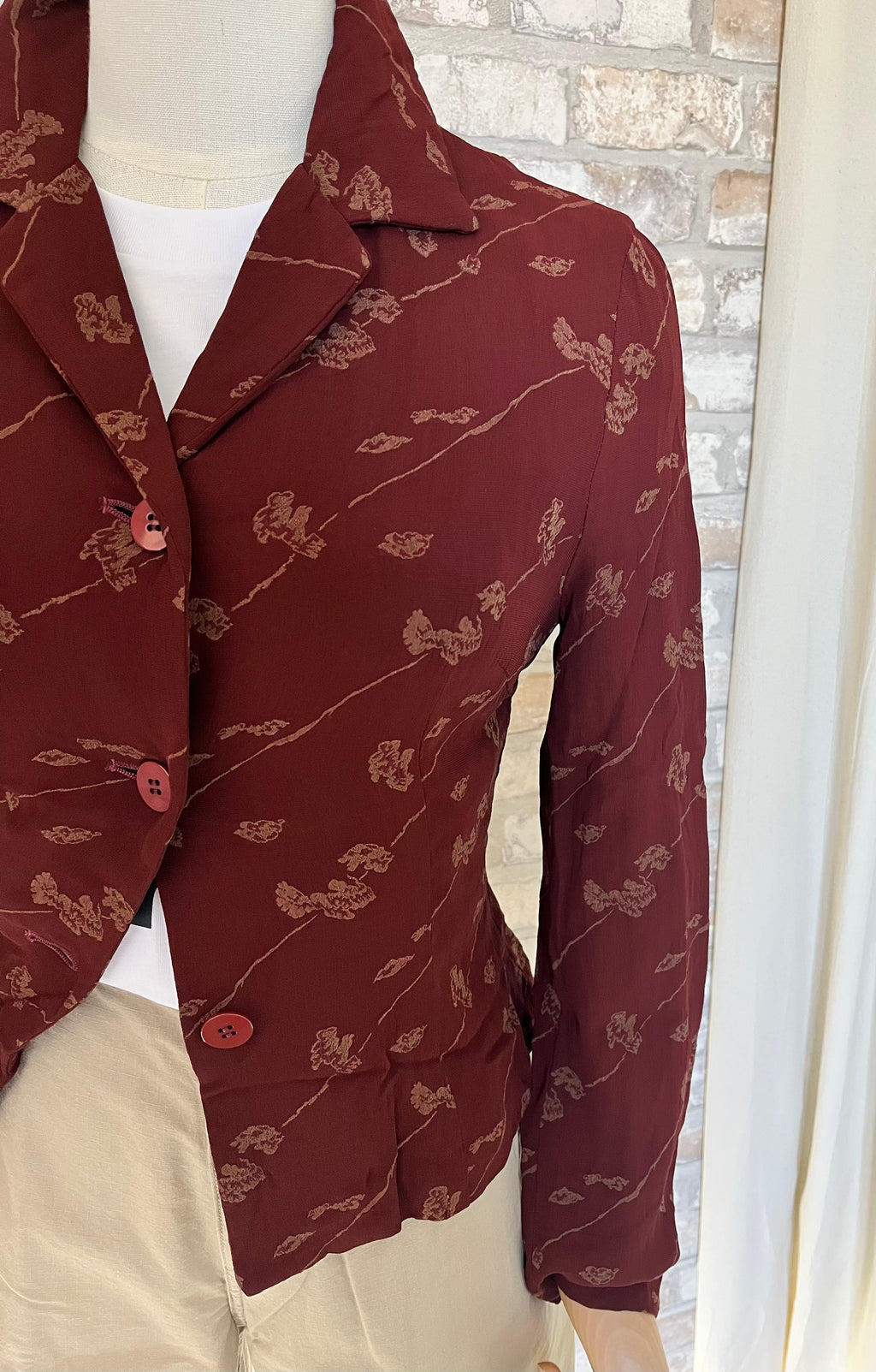 Chemise Vintage | Jacquard Terracotta | Shannah | Japon