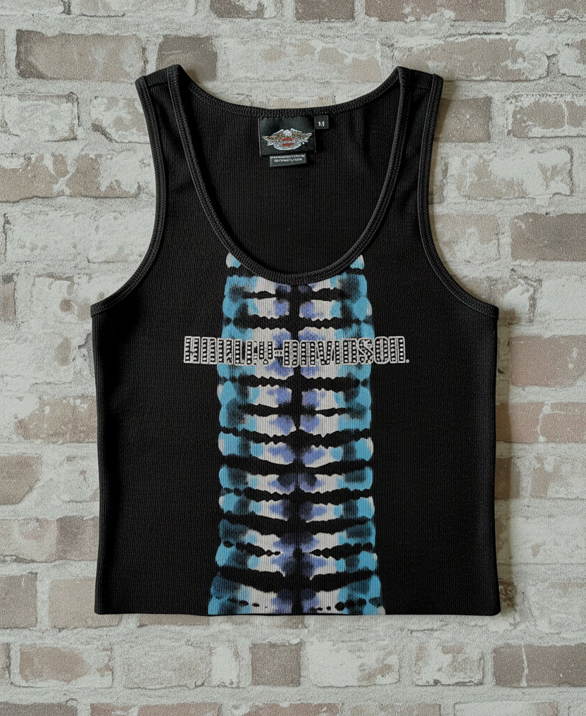 Débardeur Harley Davidson | Strass & Tie and Dye | Vintage 2000 | Y2K | USA