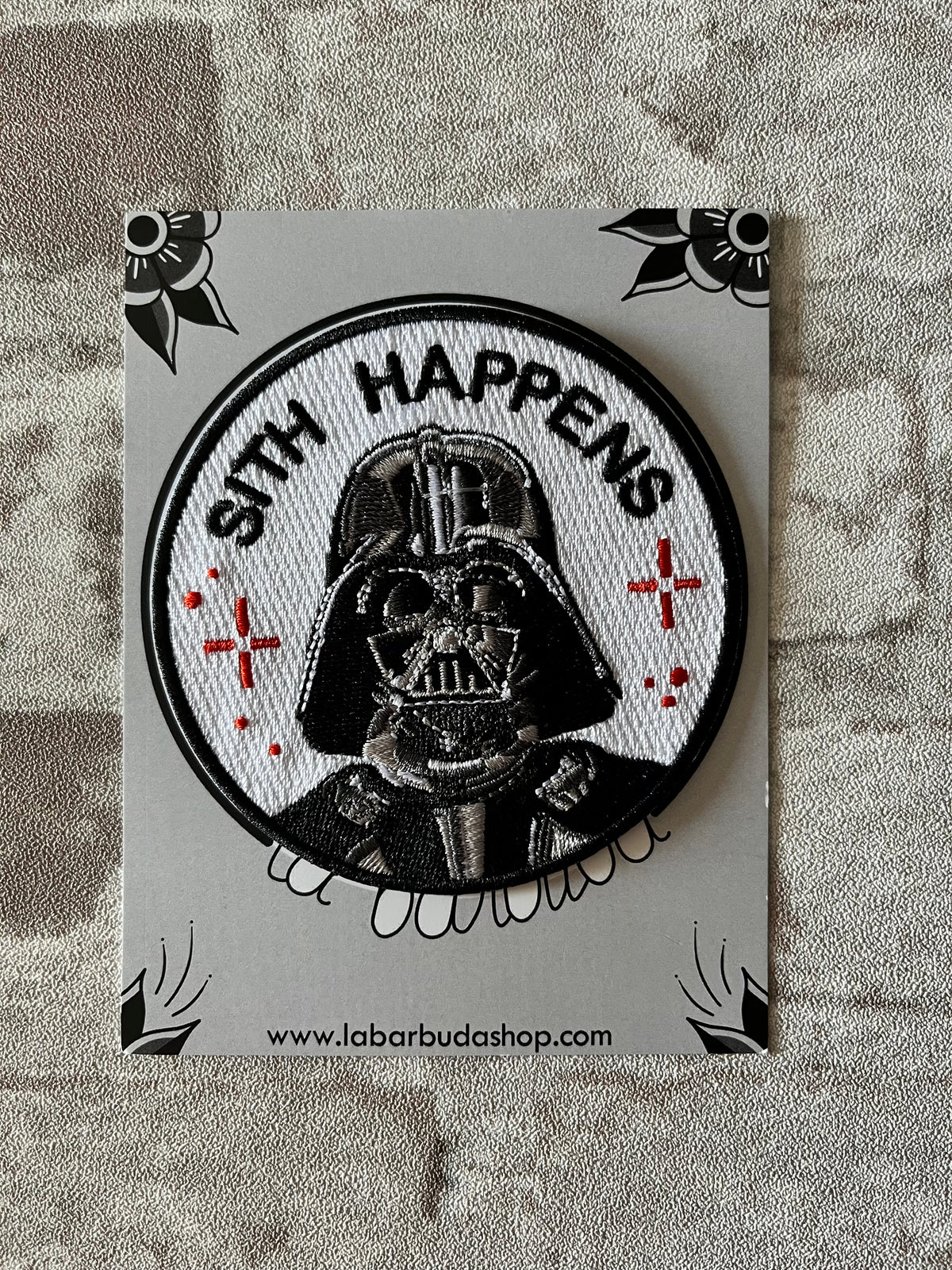 Patch Thermocollant "Sith Happens - Vador" | La Barbuda - Produit Neuf