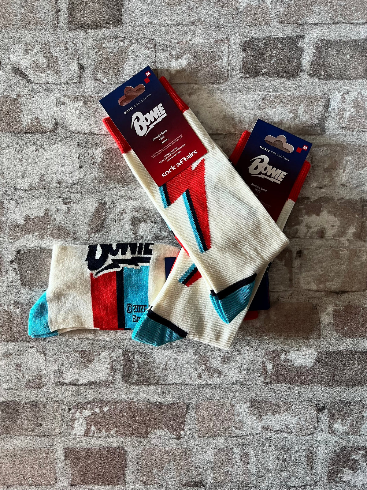 Chaussettes David BOWIE - Aladdin Sane | Pointures 36-40 | Sock Affairs - Produits Neufs