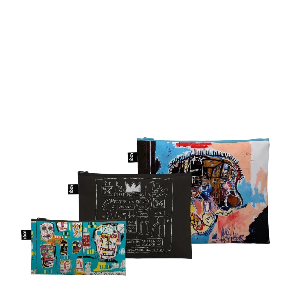 Pochettes Zippées Basquiat x LOQI - Set de 3