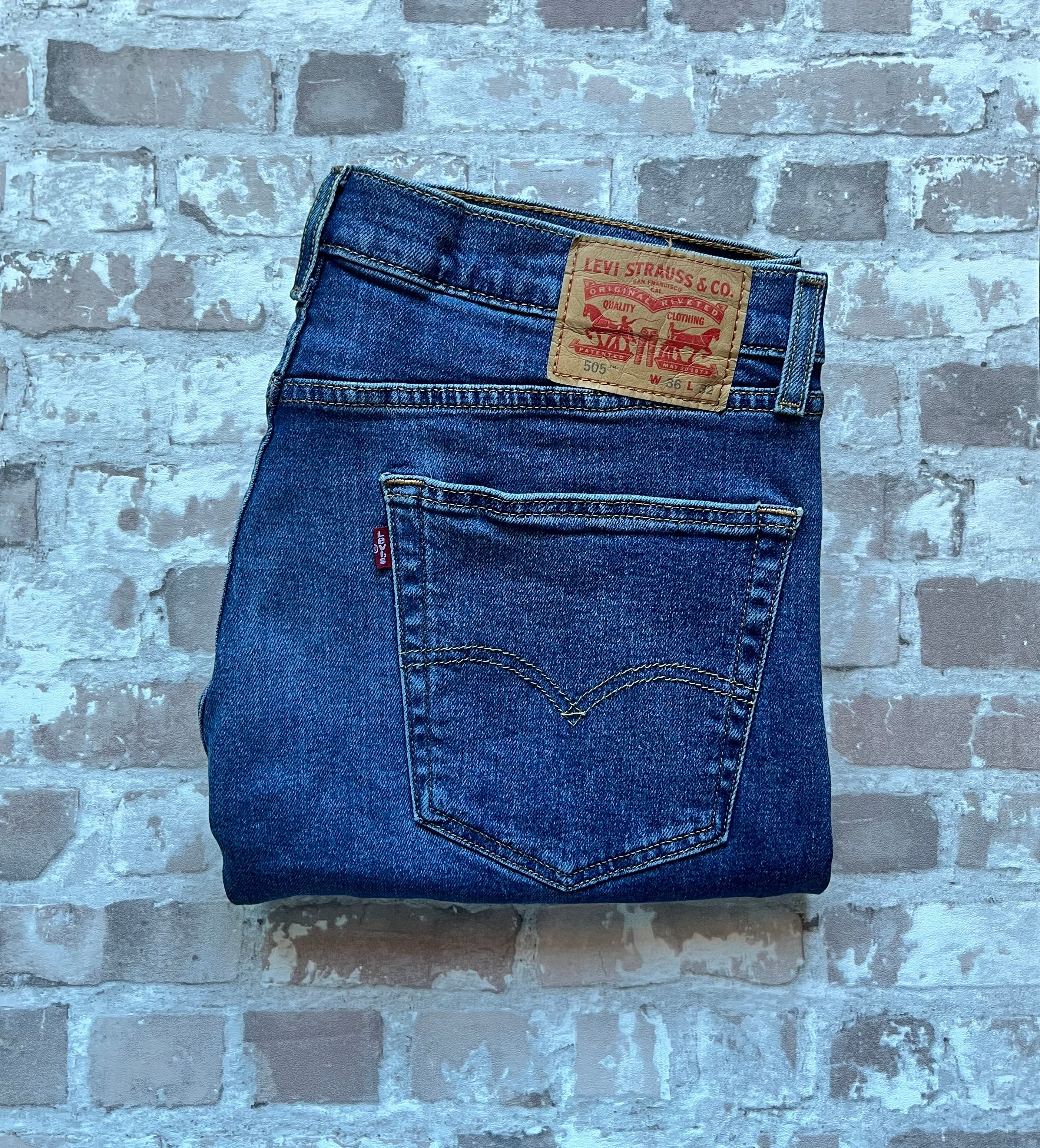 Jean Levi's 505 | Regular Fit | Bleu Medium Stonewash - W36 L32