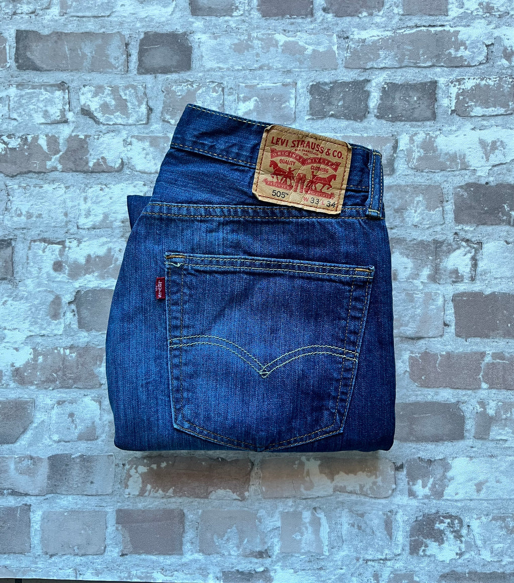 Jean Levi's 505 | Regular Fit | Dark Wash - W33 L34