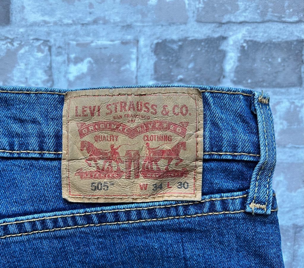 Jean Levi's 505 | Regular Fit | Bleu Medium Stonewash - W34 L30 / jacron