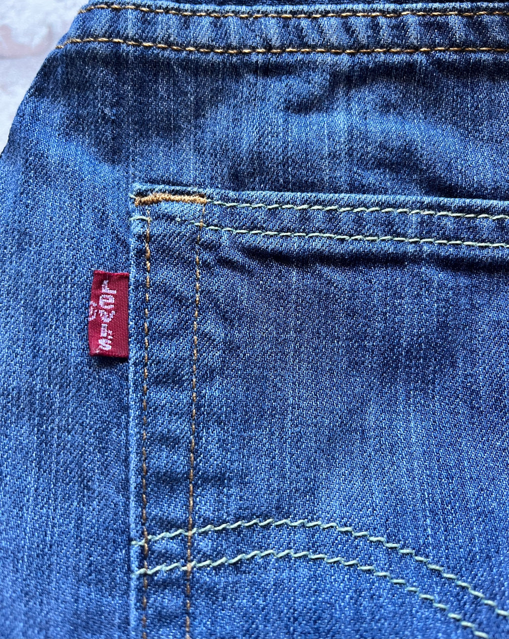 Jean Levi's 505 | Regular Fit | Dark Wash - W33 L34 / red tab