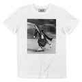 T-Shirt Nonne & Skate | Blanc | Grafitee