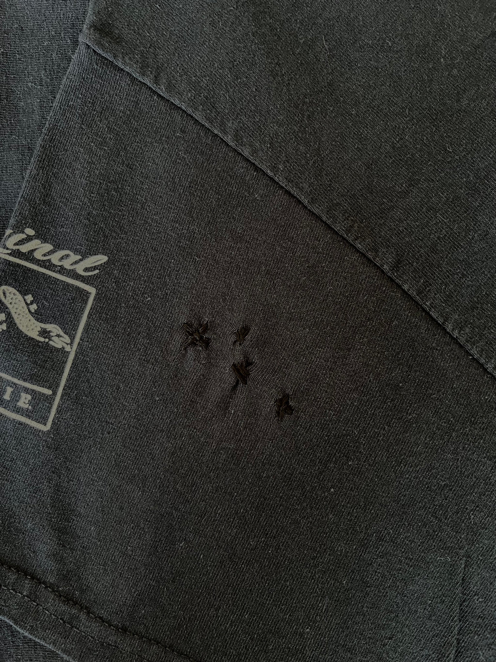 T-Shirt Gildan | Moreschi Illustration | Pirate Skull Flag | Heavy Cotton / réparations visibles