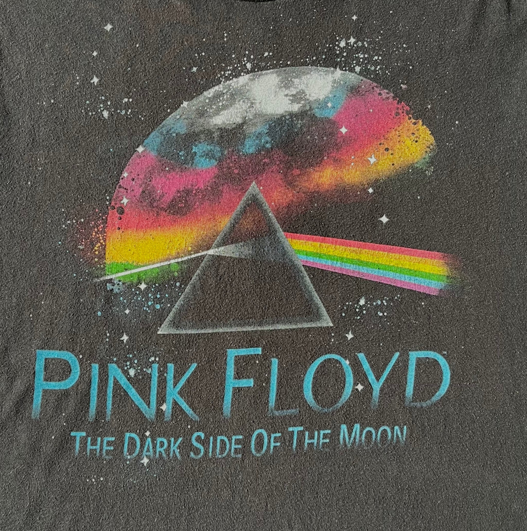 T-Shirt Pink Floyd - The Dark Side Of the Moon | Réédition 2018 / galaxie - gros plan imprimé