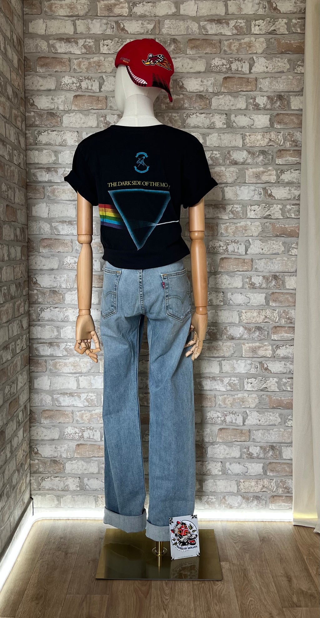 t-shirt Pink Floyd et jean levis 505 / dos // Patch La barbuda - Princesse Mononoké / Casquette Vintage  Honda racing