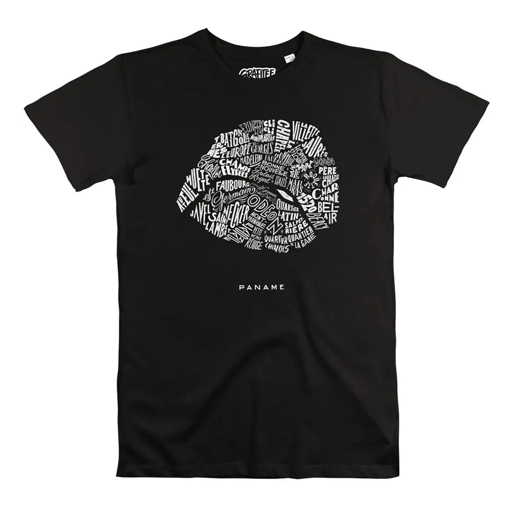 Tshirt Grafitee Quartiers de Paname à plat