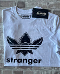 T-Shirt Demogorgon / Parodie Logo Vintage | Blanc - M | Grafitee - Produit Neuf