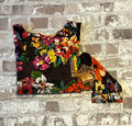 Top Cropped Vintage Havana Nights | Carole Little | Années 90 | Imprimé Maximaliste Tropical | USA