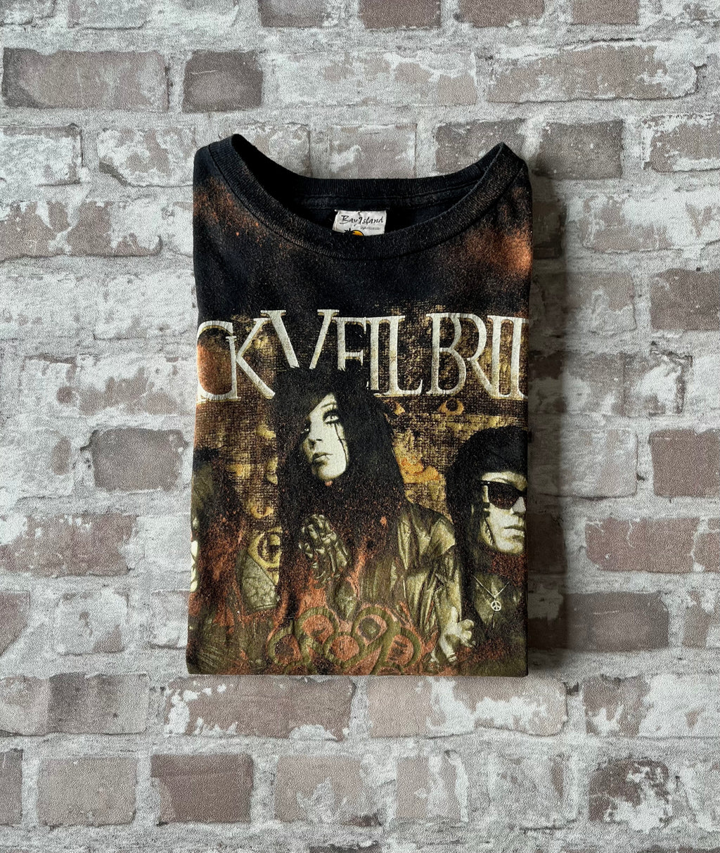 T-Shirt Bay Island Sportswear - Authentic Merch | Black Veil Bride | We Stitch These Wounds 2010 | Vintage Custom Tie & Die Bleach
