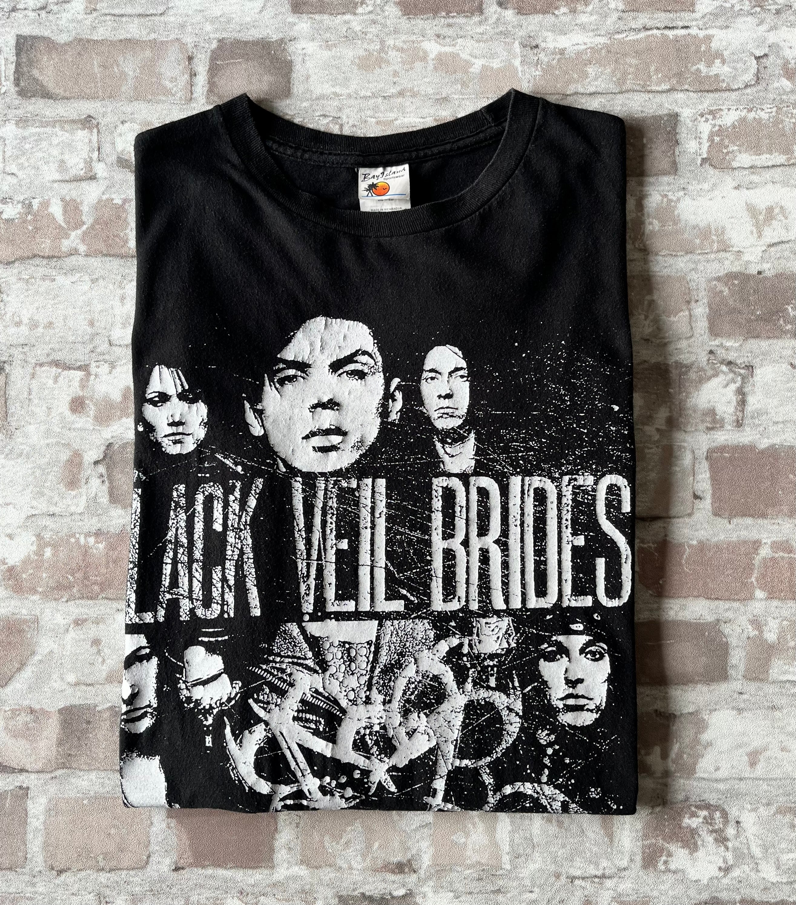 T-Shirt Black Veil Brides | Portrait Band | Merch Original Bay Island | Noir & Blanc