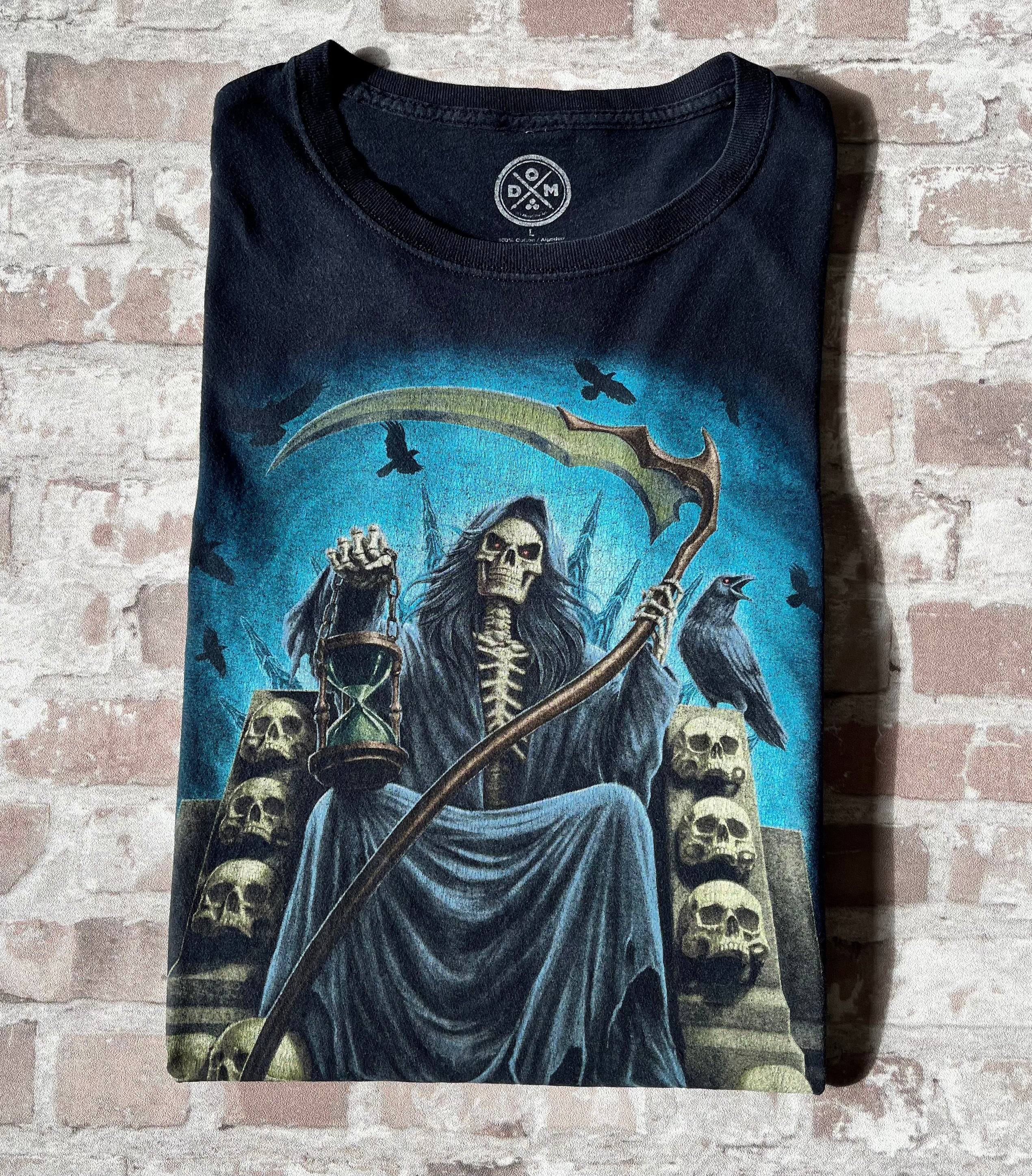 T-Shirt DOM "Grim Reaper" | Graphic Tee Gothique & Crânes