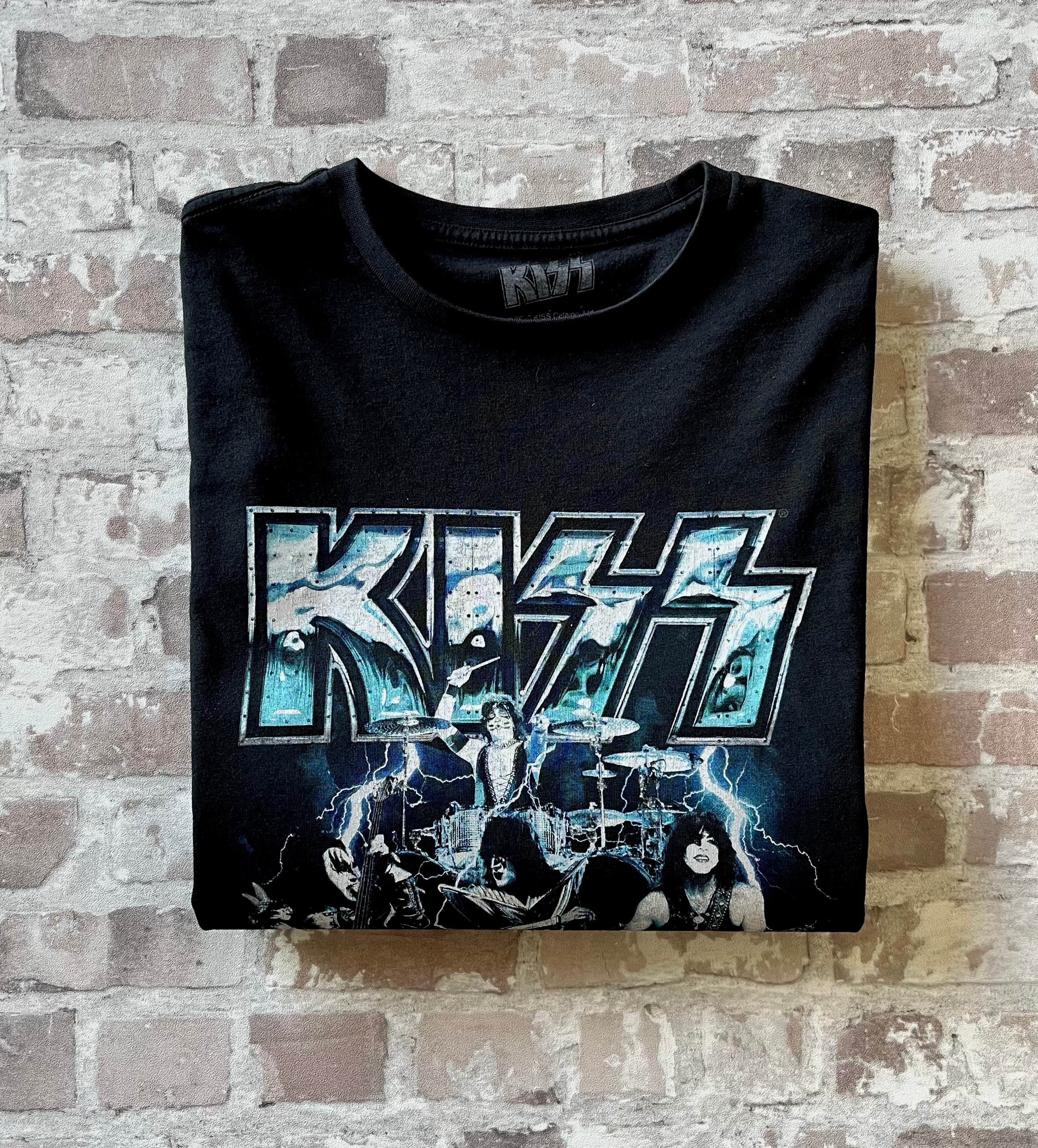 T-Shirt KISS | Album Destroyer | Bleu Glacier & Noir