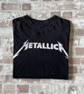 T-Shirt Metallica Blanc sur Noir | Style Vintage 90s