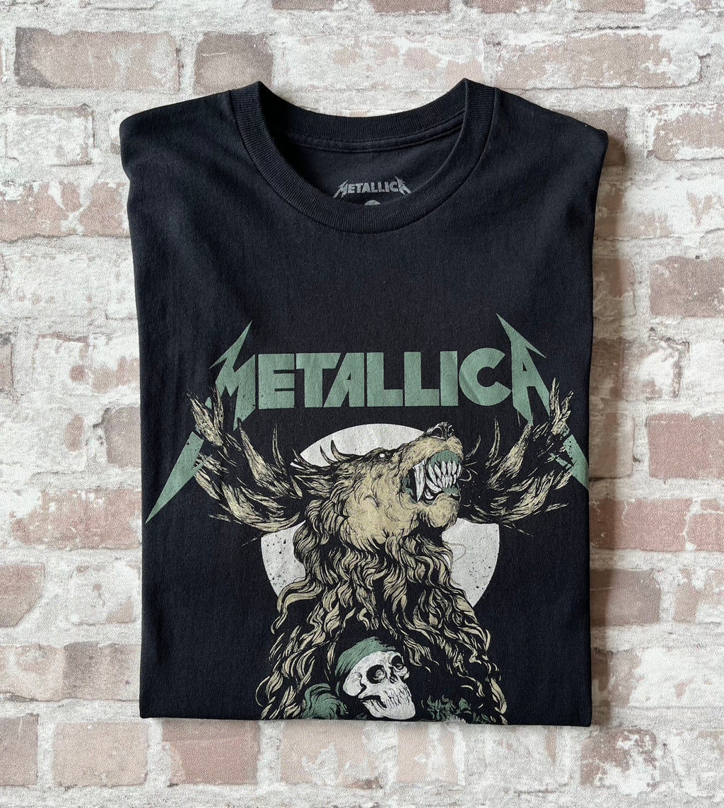 T-Shirt Metallica - S&M2 / noir et kaki / skulls