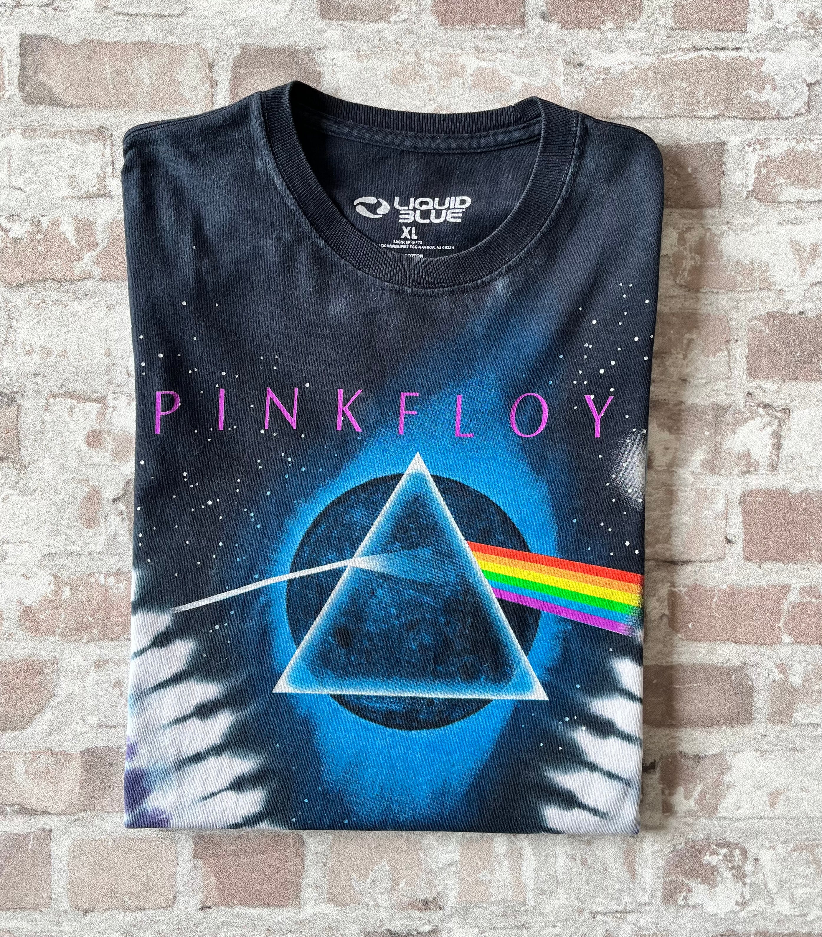 T-Shirt Pink Floyd | The Dark Side Of The Moon | Tie & Dye Blue | Liquid Blue