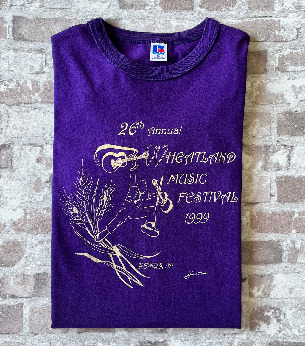 T-Shirt Vintage Russell Athletic | Wheatland Music Festival 1999 | 26st annual Remus | USA