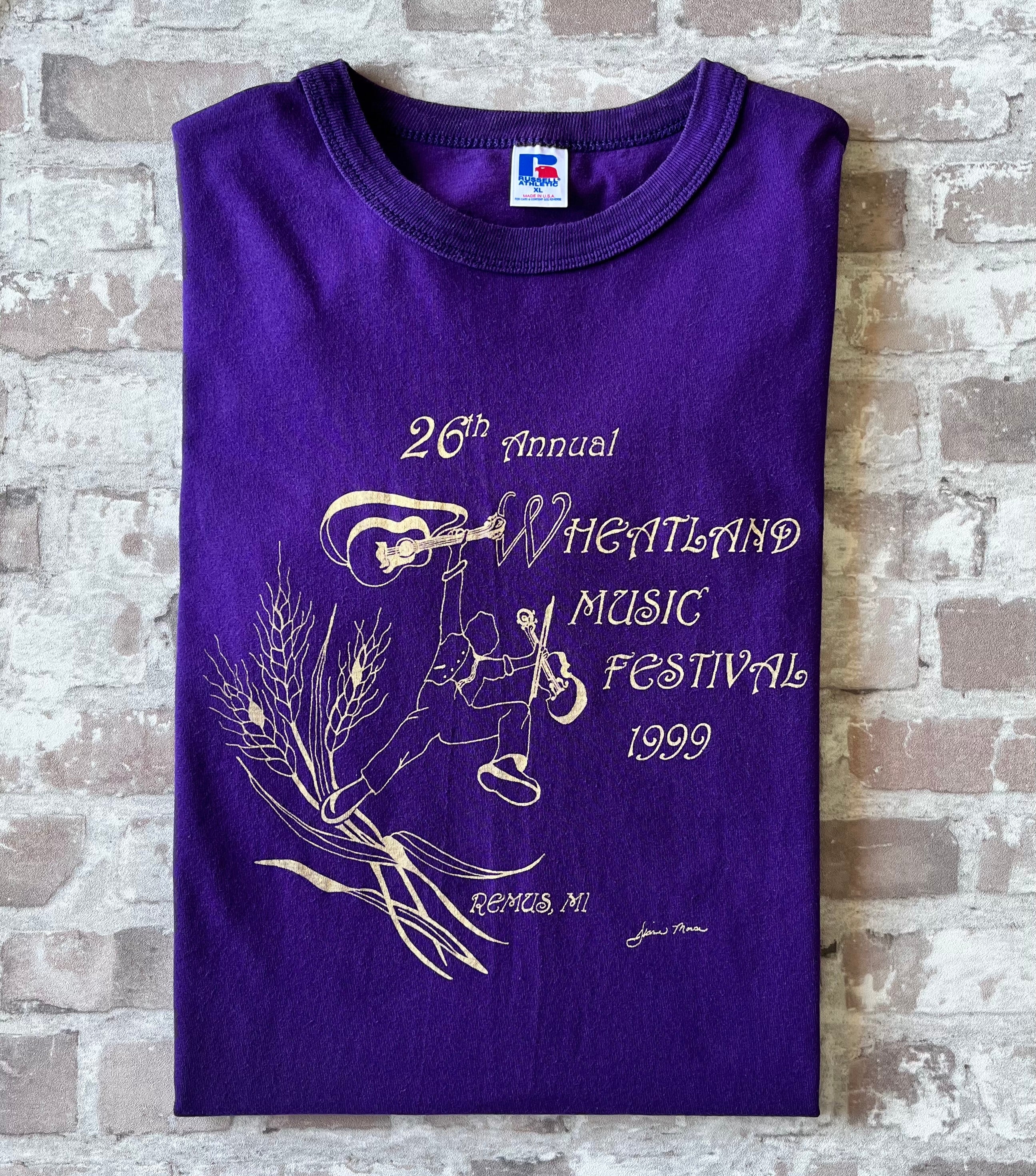 T-Shirt Vintage Russell Athletic | Wheatland Music Festival 1999 | 26st annual Remus | USA