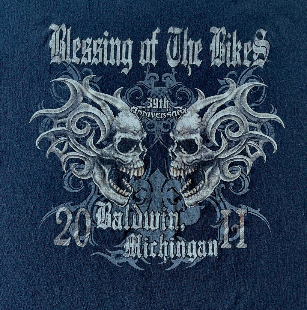 T-Shirt Blessing of the Bikes | 39th Anniversary 2011 | Baldwin Michingan | USA / gros plan dos