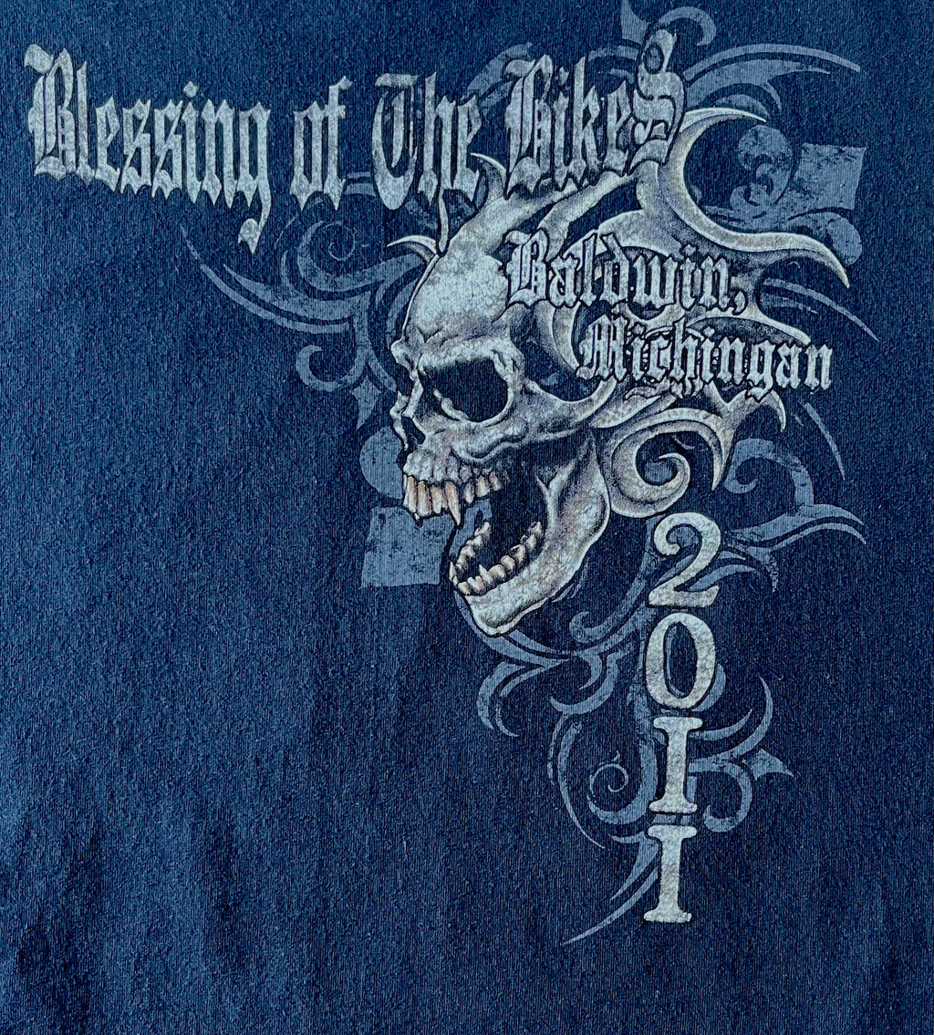 T-Shirt Blessing of the Bikes | 39th Anniversary 2011 | Baldwin Michingan | USA / gros plan