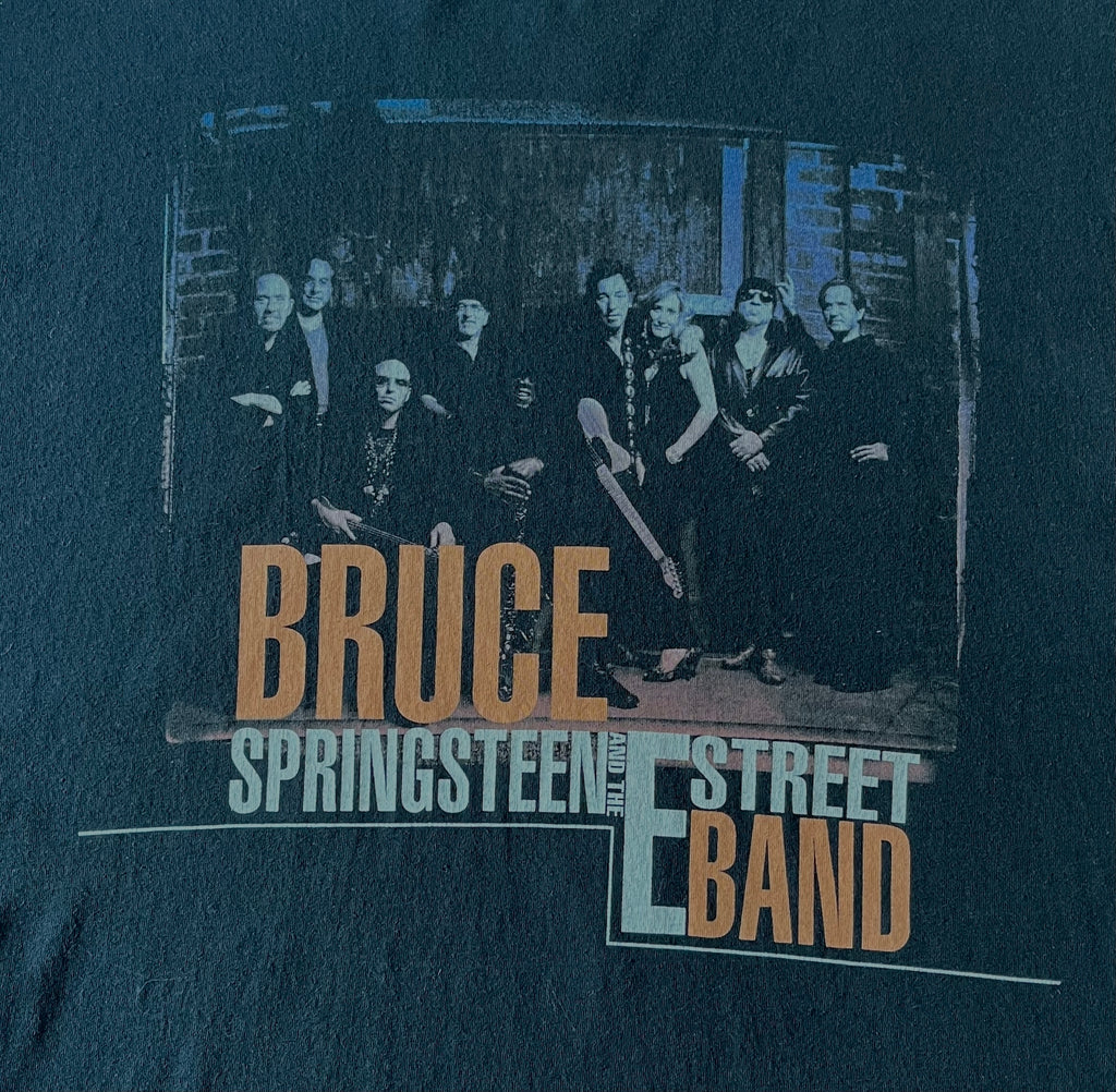 T-Shirt Jerzees Vintage Authentique | Bruce Springsteen & The E Street Band | USA The Rising Tour | 00s / gros plan