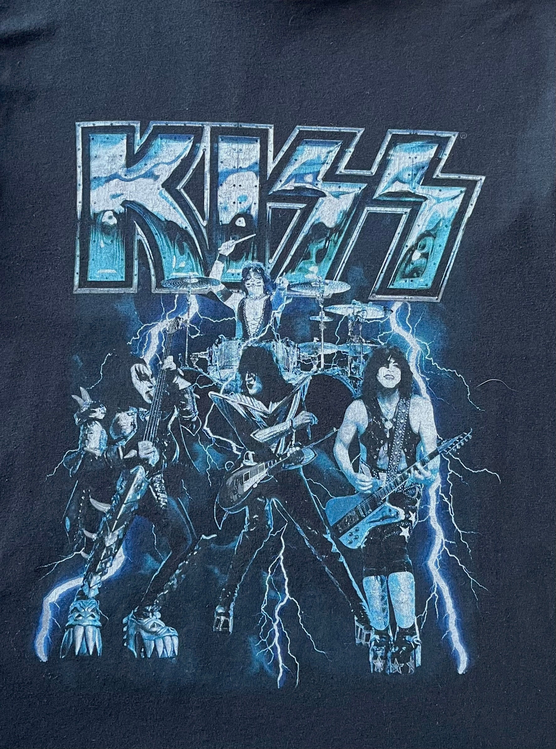 T-Shirt KISS | Album Destroyer | Bleu Glacier & Noir / imprimé
