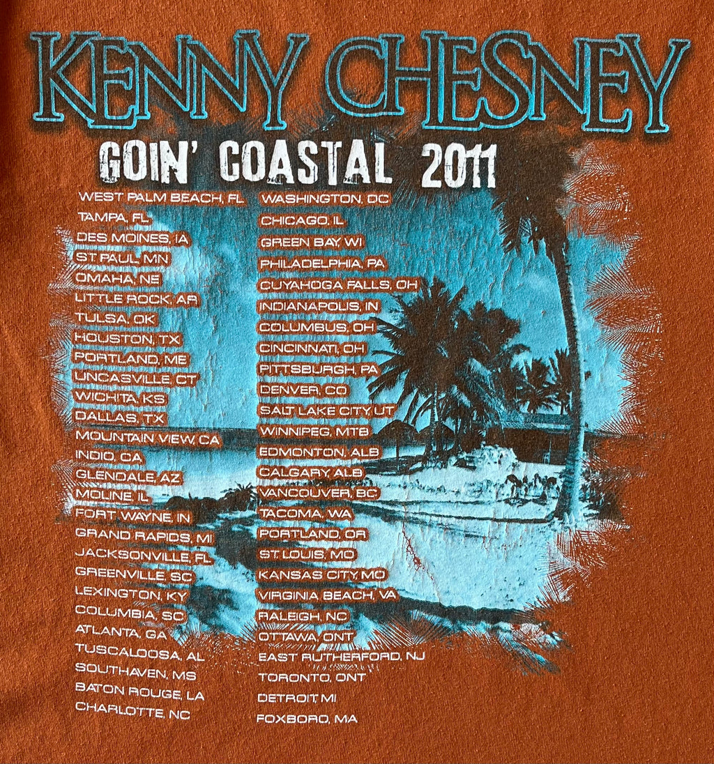 T-Shirt Gildan Ultra Cotton | Kenny Chesney | Coin' Coastal 2011 Tour | USA / dos