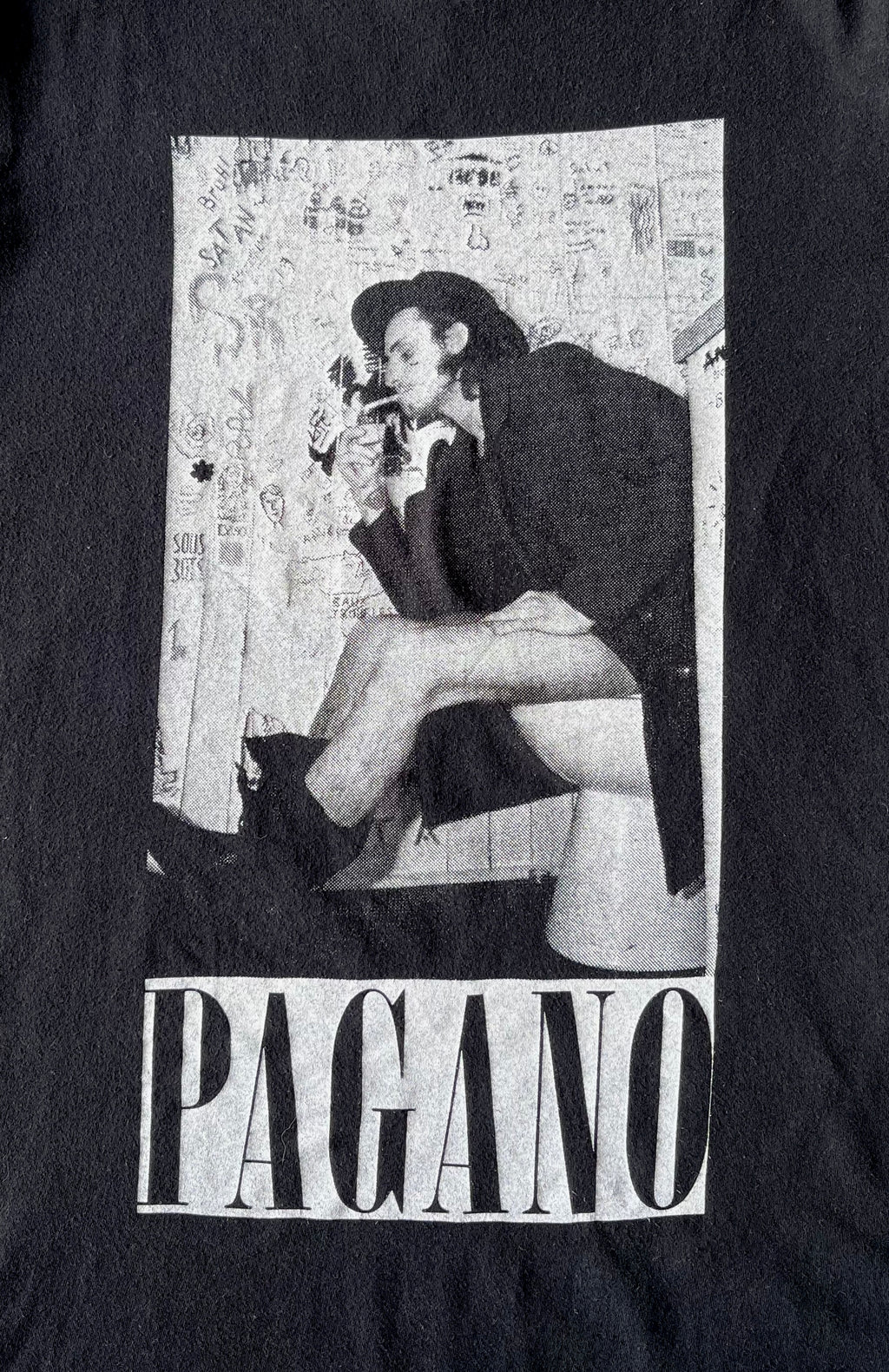 T-Shirt Vintage Pagano | Imprimé Photographie Noir & Blanc / gros plan