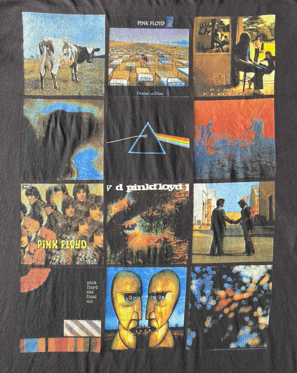 T-Shirt Anthill Rockware - Pink Floyd | Multi Album Print / gros plan