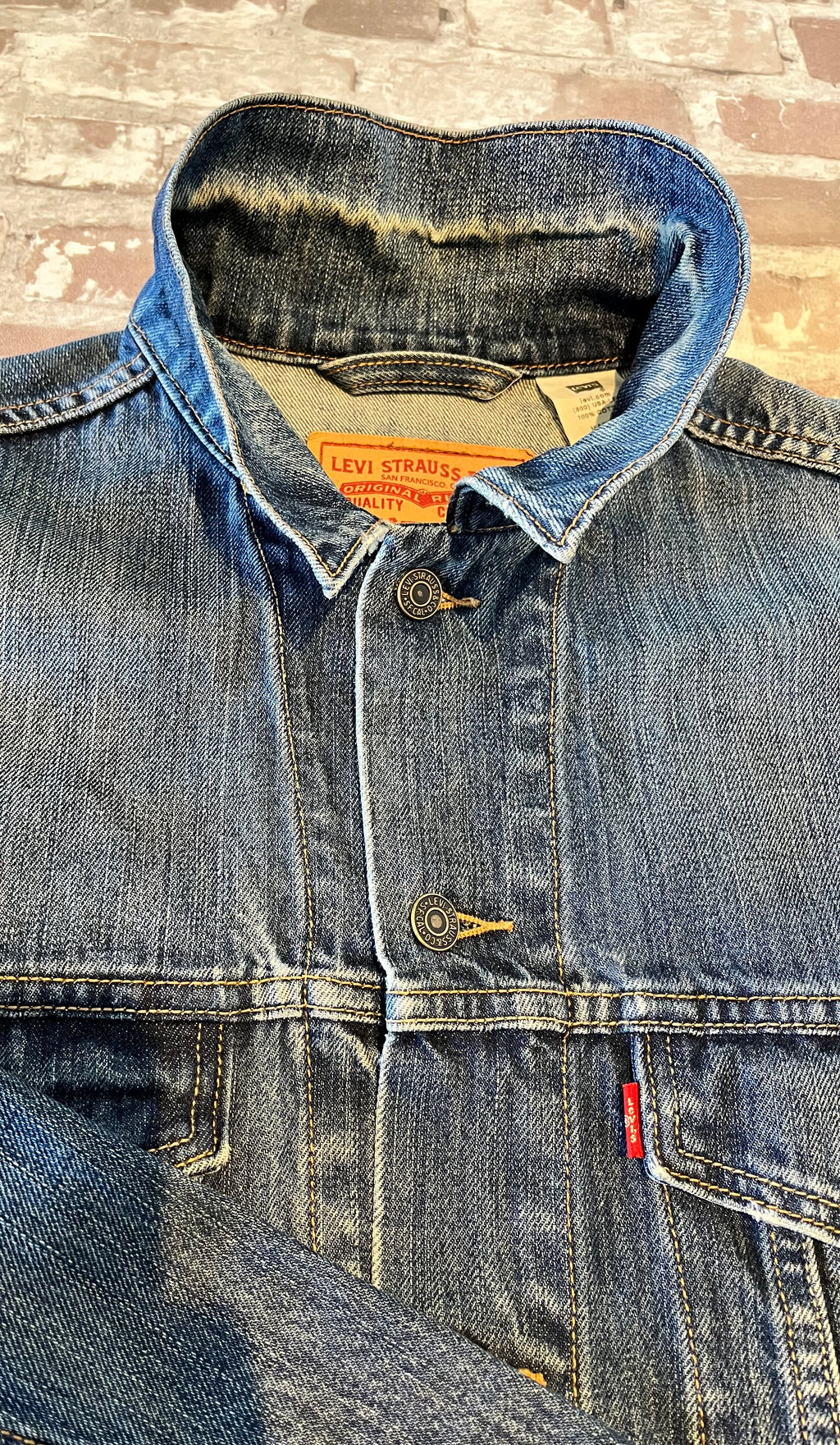 Veste en Jean 70507 Levi's | Vintage 00s | Bleu Medium | Trucker Jacket 00s / patine col