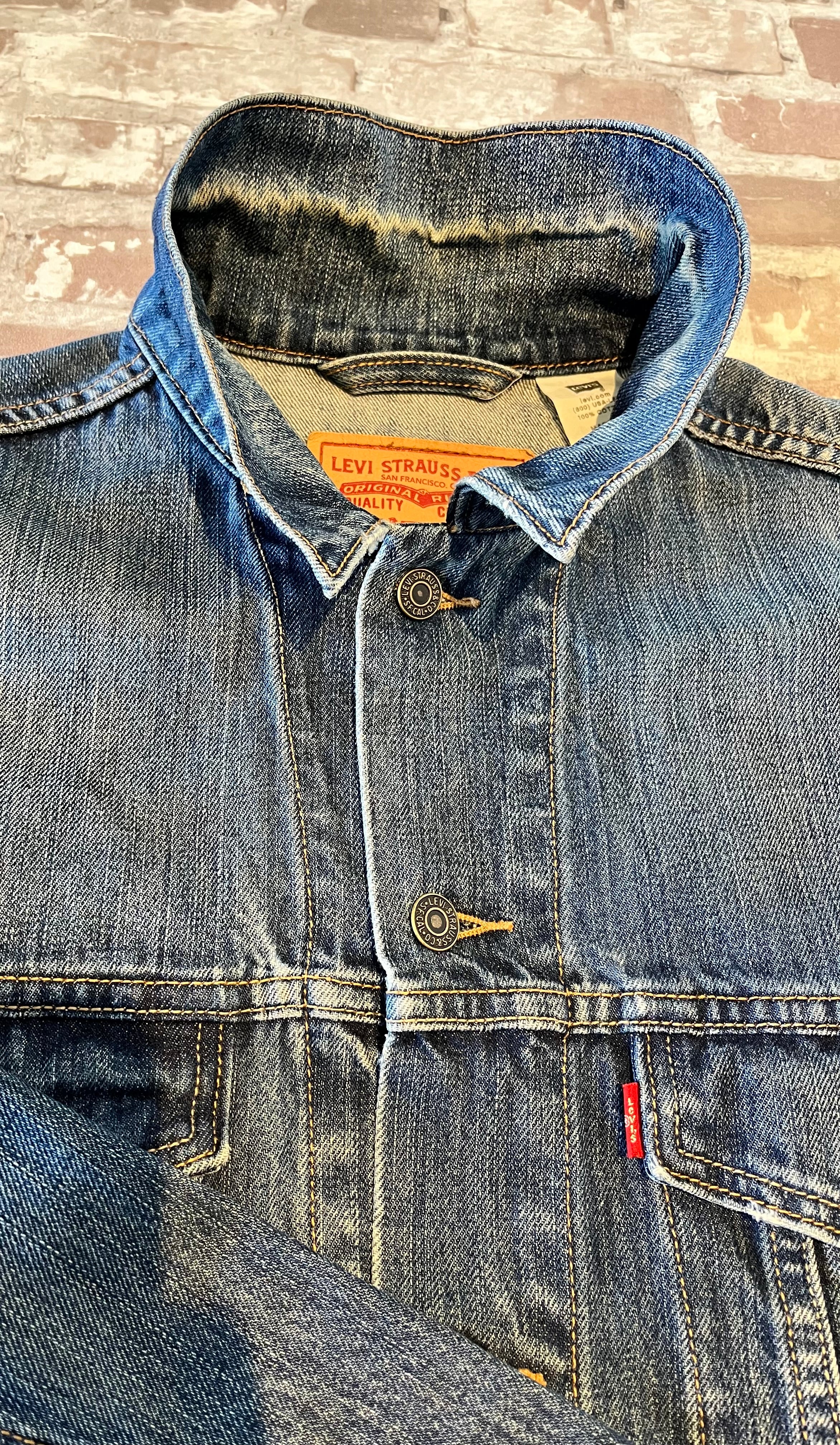 Veste en Jean 70507 Levi's | Vintage 00s | Bleu Medium | Trucker Jacket 00s / patine col