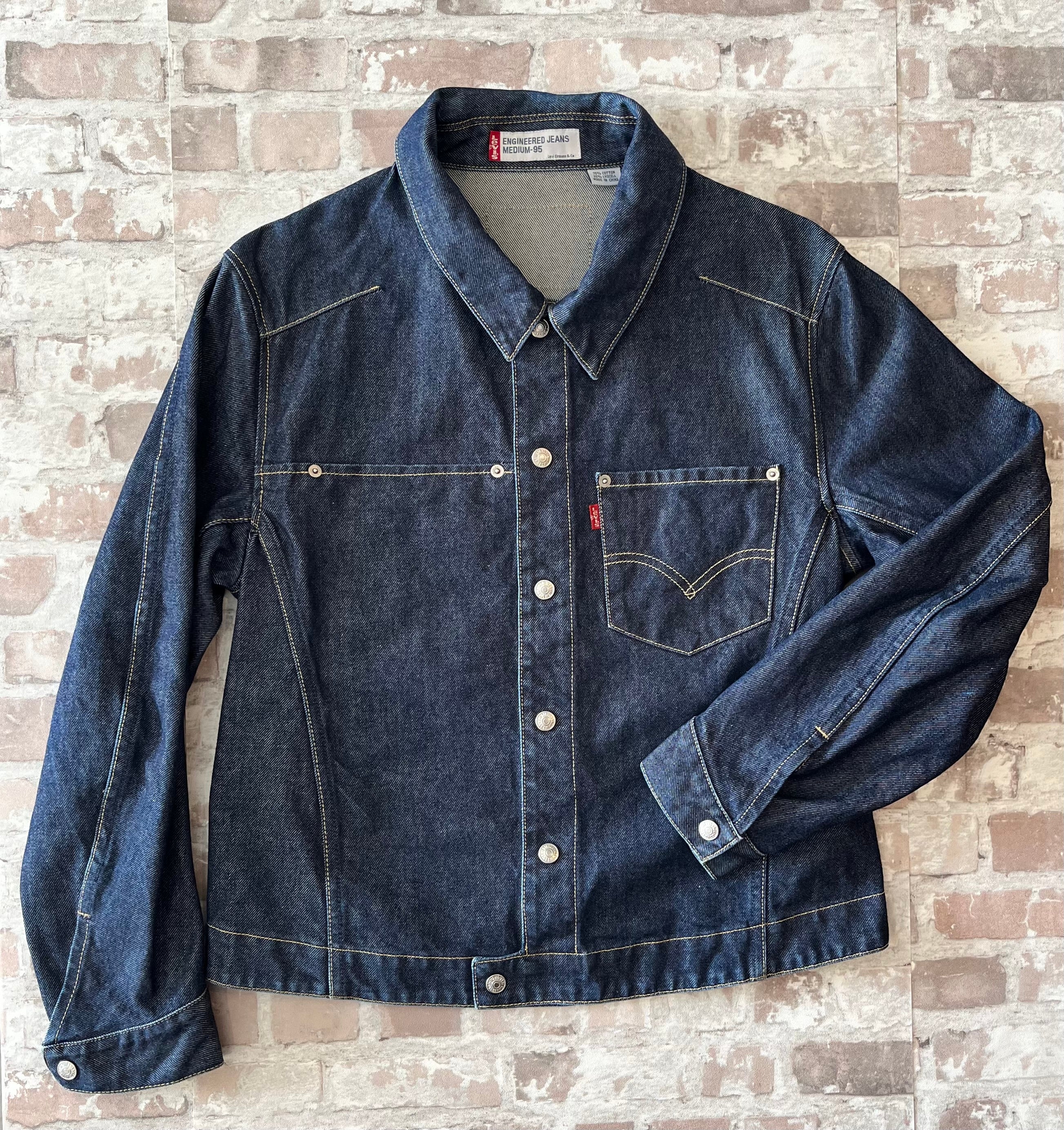 Veste en Jean Brut | Levi's Engineered Jeans - Coupe Courte Ajustée | Vintage 00s / à plat face